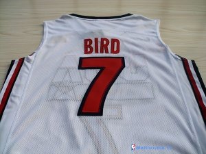 Maillot NBA Pas Cher USA 1992 Bird 7 Blanc
