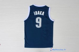 Maillot NBA Pas Cher Oklahoma City Thunder Serge Ibaka 9 Retro Bleu