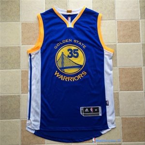 Maillot NBA Pas Cher Golden State Warriors Kevin Durant 35 Bleu Jaune