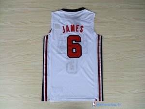 Maillot NBA Pas Cher USA 1992 James 6 Blanc