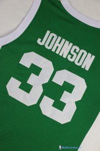 Maillot NCAA Pas Cher Michigan Earvin Johnson 33 Vert Blanc