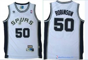 Maillot NBA Pas Cher San Antonio Spurs David Robinson 50 Blanc