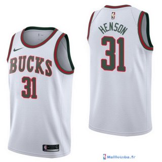 Maillot NBA Pas Cher Milwaukee Bucks John Henson 31 Retro Blanc 2017/18