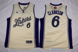 Maillot NBA Pas Cher Noël Los Angeles Lakers Clarkson 6 Blanc