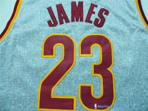 Maillot NBA Pas Cher Cleveland Cavaliers LeBron James 23 Gris