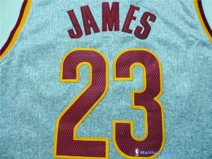 Maillot NBA Pas Cher Cleveland Cavaliers LeBron James 23 Gris