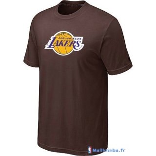 T-Shirt NBA Pas Cher Los Angeles Lakers Brun