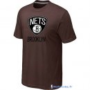 T-Shirt NBA Pas Cher Brooklyn Nets Brun 01