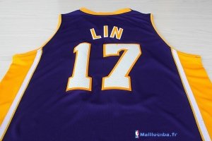 Maillot NBA Pas Cher Los Angeles Lakers Jeremy Lin 17 Pourpre