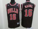 Maillot NBA Pas Cher Chicago Bulls Pau Gasol 16 Noir Bande