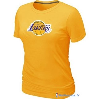 T-Shirt NBA Pas Cher Femme Los Angeles Lakers Jaune