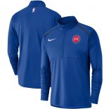 Detroit Pistons Nike Blue Element Performance Half-Zip Pullover Jacket