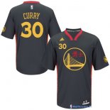 Maillot NBA Pas Cher Golden State Warriors Stephen Curry 30 Noir Rouge MC