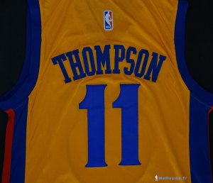 Maillot NBA Pas Cher Golden State Warriors Klay Thompson 11 Jaune Ville 2017/18
