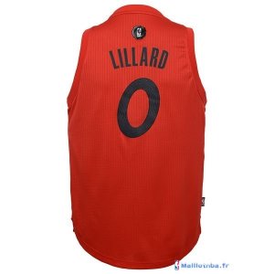 Maillot NBA Pas Cher Noël Portland Trail Blazers Damian Lillard 0 Rouge