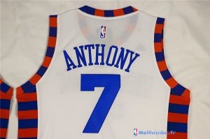 Maillot NBA Pas Cher New York Knicks Carmelo Anthony 7 Blanc Dentelle