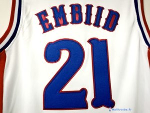 Maillot NCAA Pas Cher Kansas Joel Embiid 21 Blanc