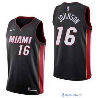 Maillot NBA Pas Cher Miami Heat James Johnson 16 Noir Icon 2017/18