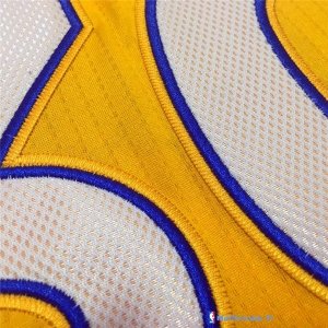 Maillot NBA Pas Cher Golden State Warriors Stephen Curry 30 Retro Jaune Blanc