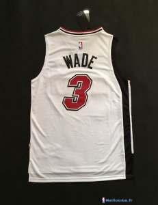 Maillot NBA Pas Cher Miami Heat Dwyane Wade 3 Retro Blanc