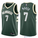 Maillot NBA Pas Cher Milwaukee Bucks Thon Maker 7 Vert Icon 2017/18