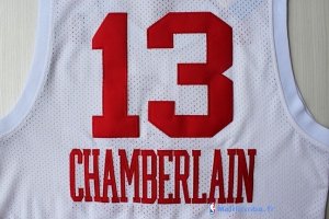 Maillot NBA Pas Cher Philadelphia Sixers Wilt Chamberlain 13 Rouge Blanc