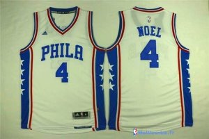 Maillot NBA Pas Cher Philadelphia Sixers Nerlens Noel 4 Blanc