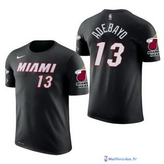 Maillot Manche Courte Miami Heat Bam Adebayo 13 Noir 2017/18