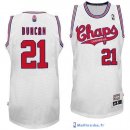 Maillot ABA Pas Cher San Antonio Spurs Duncan 21 Blanc