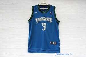 Maillot NBA Pas Cher Minnesota Timberwolves Stephon Marbury 3 Retro Bleu