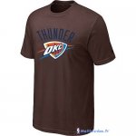 T-Shirt NBA Pas Cher Oklahoma City Thunder Brun 1