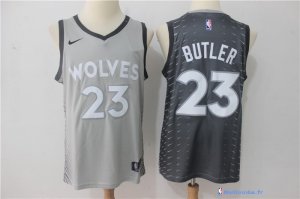 Maillot NBA Pas Cher Minnesota Timberwolves Jimmy Butler 23 Nike Gris Ville 2017/18