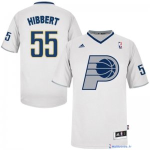 Maillot NBA Pas Cher Noël Indiana Pacers Hibbert 55 Blanc