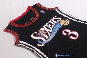 Maillot NBA Pas Cher Philadelphia Sixers Femme Allen Iverson 3 Noir