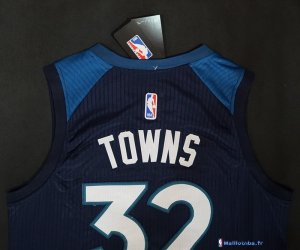 Maillot NBA Pas Cher Minnesota Timberwolves Karl Anthony Towns 32 Marine 2017/18