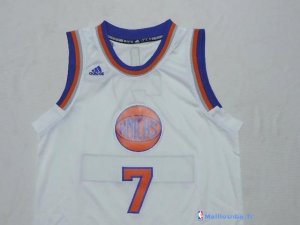 Maillot NBA Pas Cher New York Knicks Junior Carmelo 7 Blanc