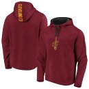 Cleveland Cavaliers Fanatics Branded WineBlack Iconic Defender Performance Primary Logo Pullover Hoodie