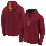 Cleveland Cavaliers Fanatics Branded WineBlack Iconic Defender Performance Primary Logo Pullover Hoodie