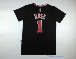 Maillot NBA Pas Cher Chicago Bulls Derrick Rose 1 Noir MC