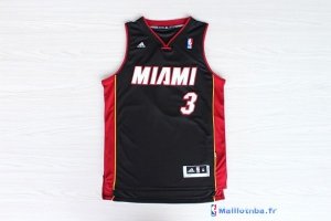 Maillot NBA Pas Cher Miami Heat Dwyane Wade 3 Miami Noir