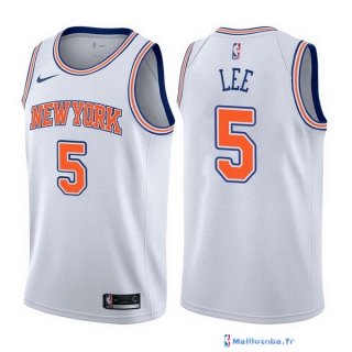 Maillot NBA Pas Cher New York Knicks Courtney Lee 5 Blanc Statement 2017/18