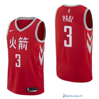 Maillot NBA Pas Cher Houston Rockets Chris Paul 3 Nike Rouge Ville 2017/18