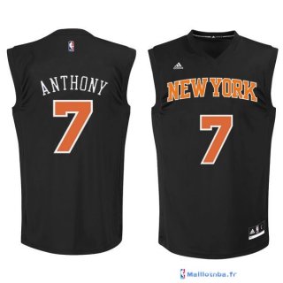 Maillot NBA Pas Cher New York Knicks Carmelo Anthony 7 Noir Orange