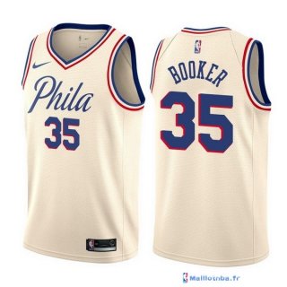 Maillot NBA Pas Cher Philadelphia Sixers Trevor Booker 35 Nike Crema Ville 2017/18