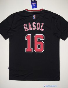 Maillot NBA Pas Cher Chicago Bulls Pau Gasol 16 Noir MC