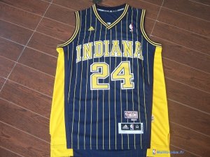 Maillot NBA Pas Cher Indiana Pacers Paul George 24 Bleu Bande