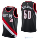 Maillot NBA Pas Cher Portland Trail Blazers Caleb Swanigan 50 Noir Icon 2017/18