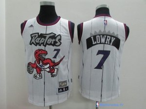 Maillot NBA Pas Cher Toronto Raptors Junior Kyle Lowry 7 Retro Blanc