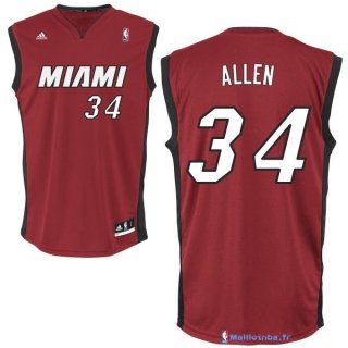 Maillot NBA Pas Cher Miami Heat Ray Allen 34 Rouge Noir