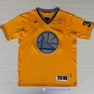 Maillot NBA Pas Cher Noël Golden State Curry 30 Jaune